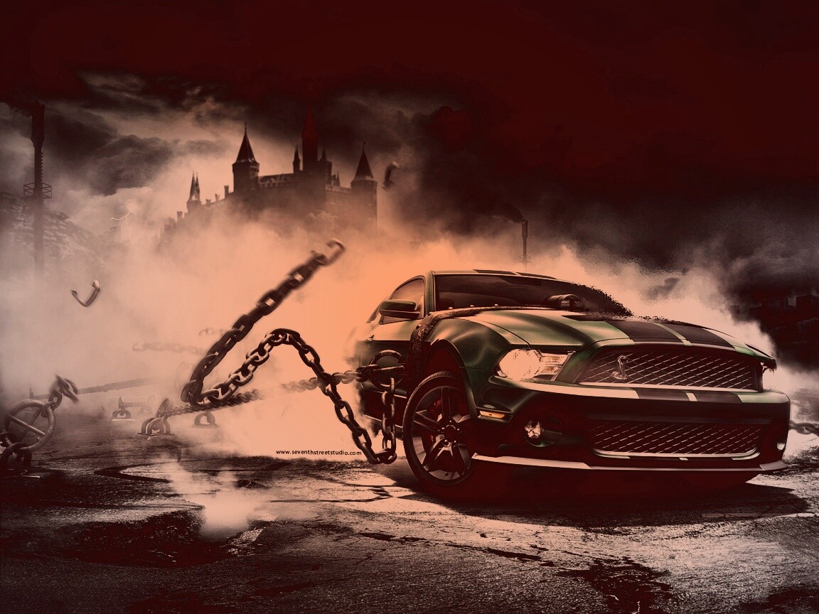 Ford Mustang рвёт цепи обои