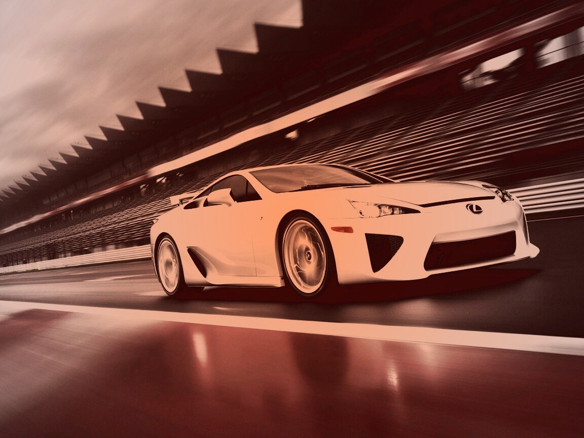 Lexus LFA на тарссу обои