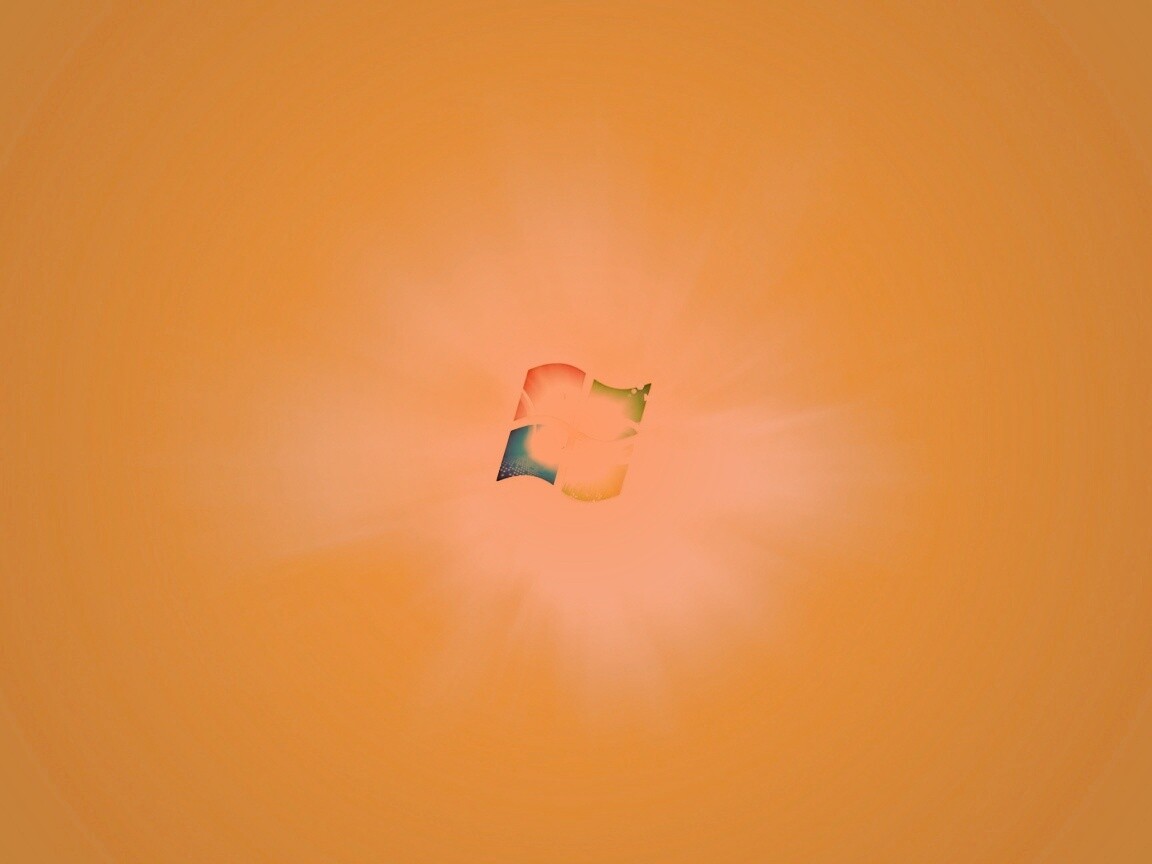 Яркий желтый логотип Windows 7 обои