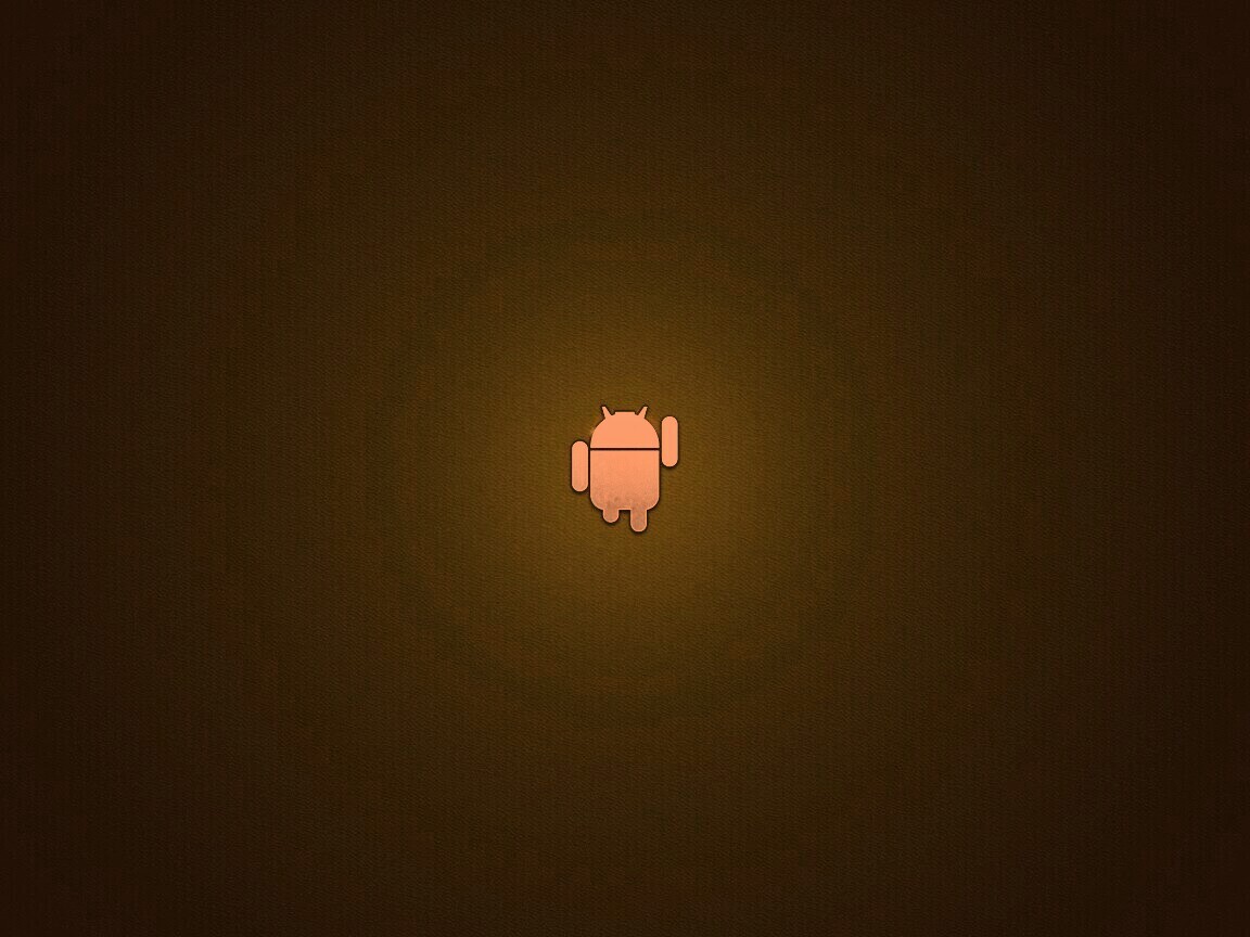 Логотип Android на зеленом фоне обои