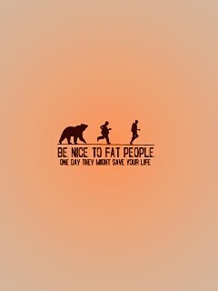 Be nice to fat people обои
