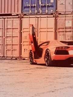 Оранжевый Авентадор обои
