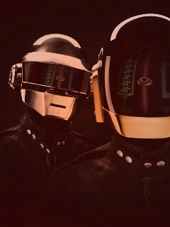 Daft Punk на темном фоне обои