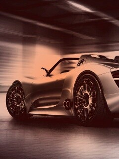 Porsche 918 Spider вид сзади обои