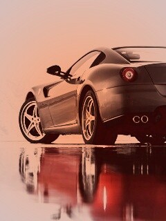 Ferrari в отражении обои