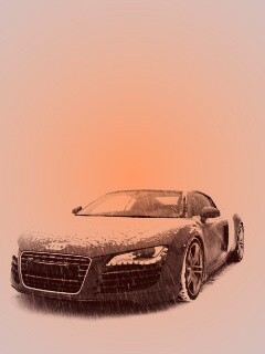 Audi R8 зимой обои