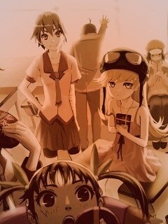 Девушки из Bakemonogatari обои