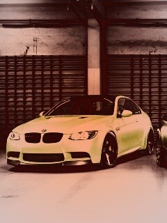 Черный и зеленый BMW M3 обои