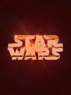 Золотой логотип Star Wars обои