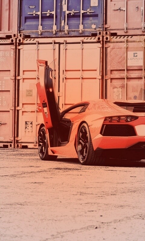 Оранжевый Авентадор обои