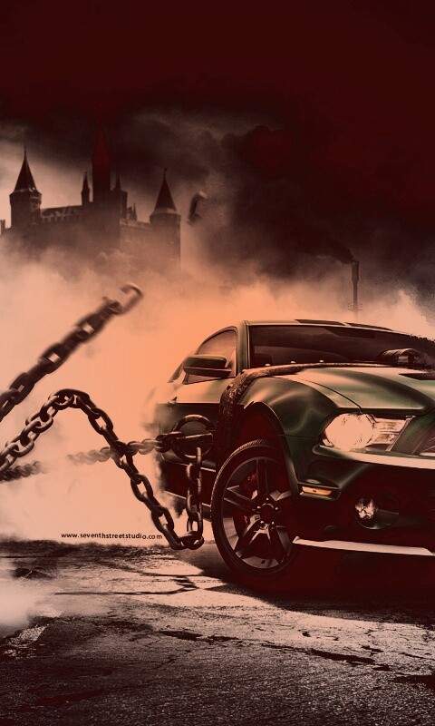 Ford Mustang рвёт цепи обои
