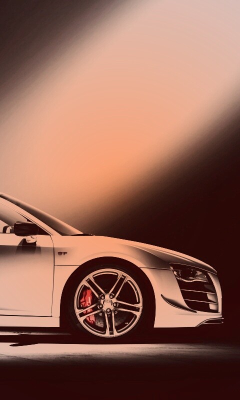 Audi R8 вид сбоку обои