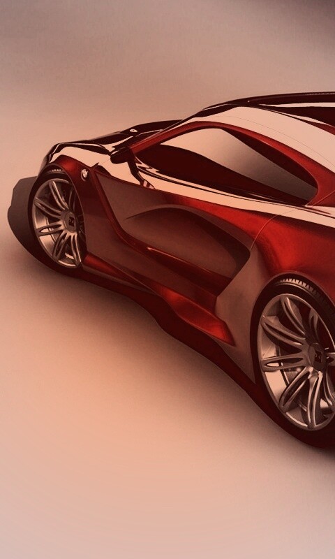 Красный концепт BMW обои