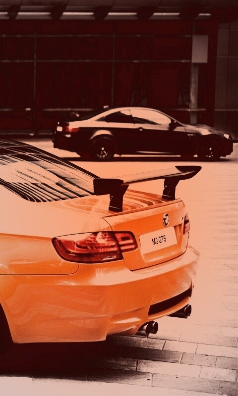 Оранжевый BMW M3 обои