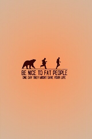 Be nice to fat people обои