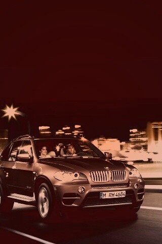 Пара в BMW X5 обои
