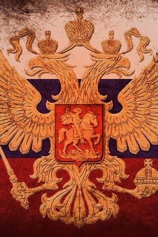 Флаг России в стиле гранж обои