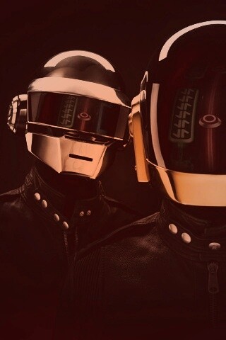 Daft Punk на темном фоне обои