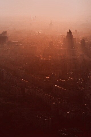 Москва в тумане обои