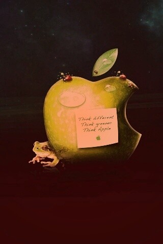Think different, think greener, think Apple обои