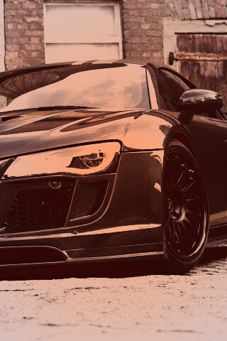Черная Audi R8 обои