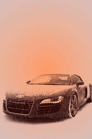 Audi R8 зимой обои