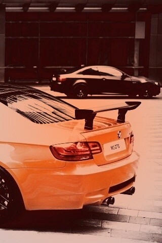 Оранжевый BMW M3 обои