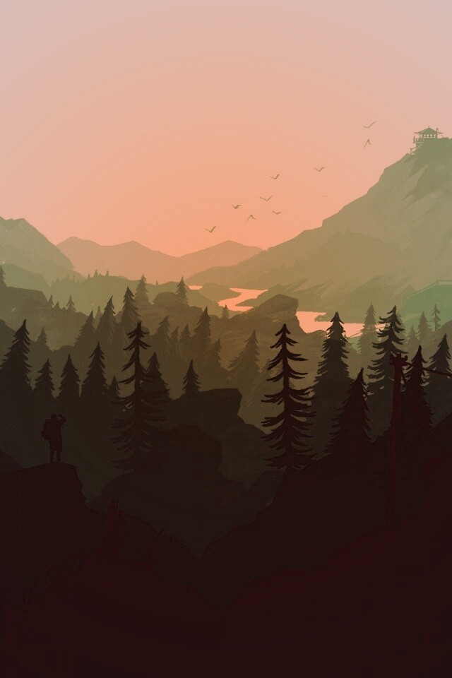 Зеленый Firewatch обои