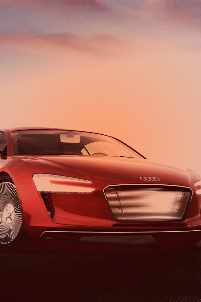 Красный автомобиль Audi обои