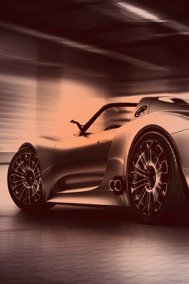 Porsche 918 Spider вид сзади обои