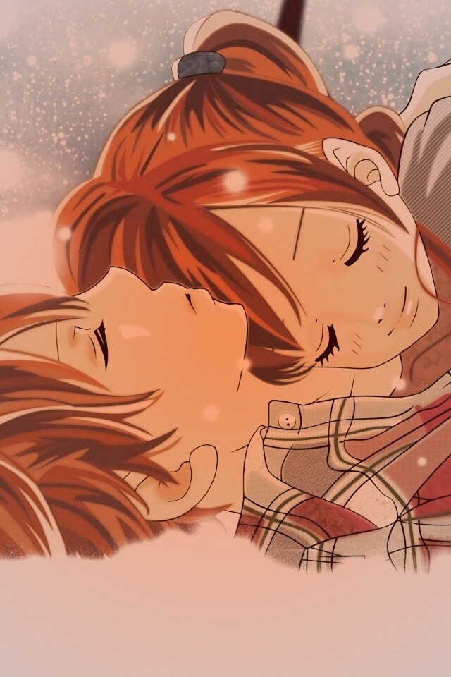 Двое на снегу из Bokura Ga Ita обои