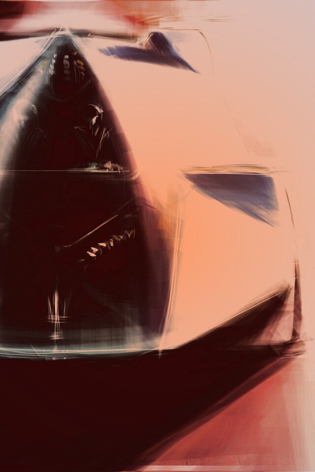 Зарисовка Maserati Birdcage обои