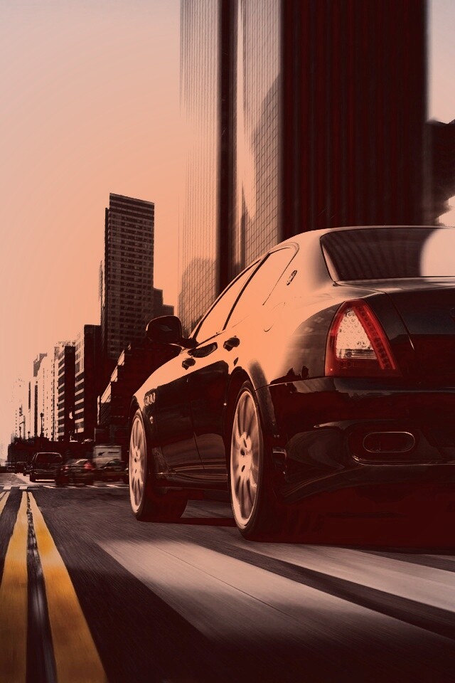 Maserati Quattroporte в городе обои