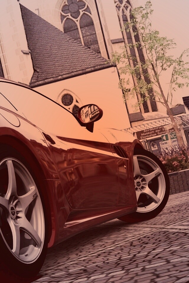 Ferrari на мостовой обои