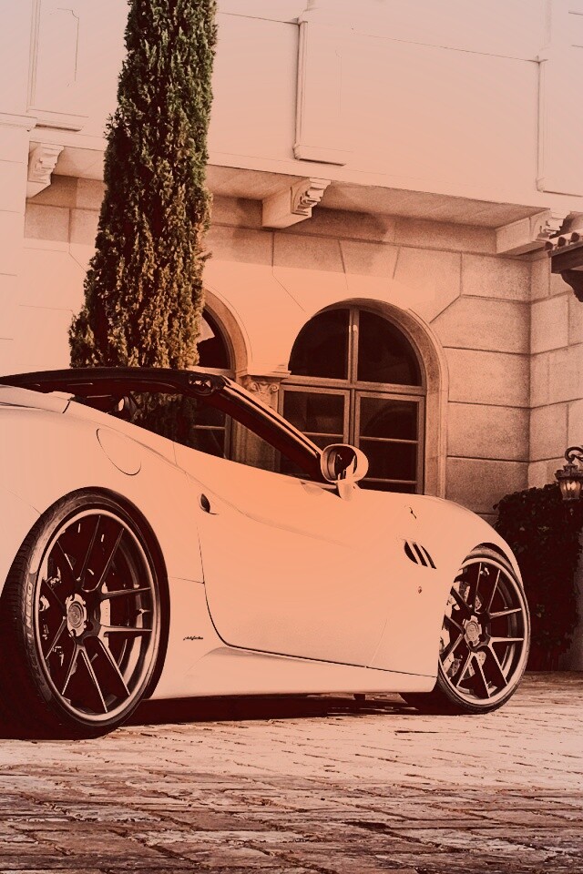 Ferarri у особняка обои