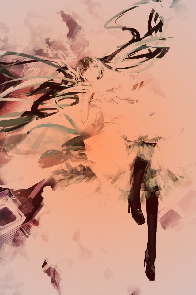 Hatsune Miku в небе обои