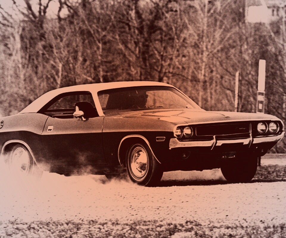 Черно-белое фото Dodge обои