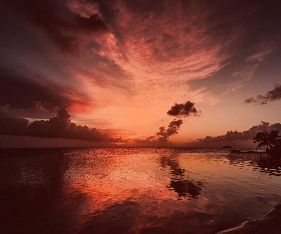 Закатное небо обои