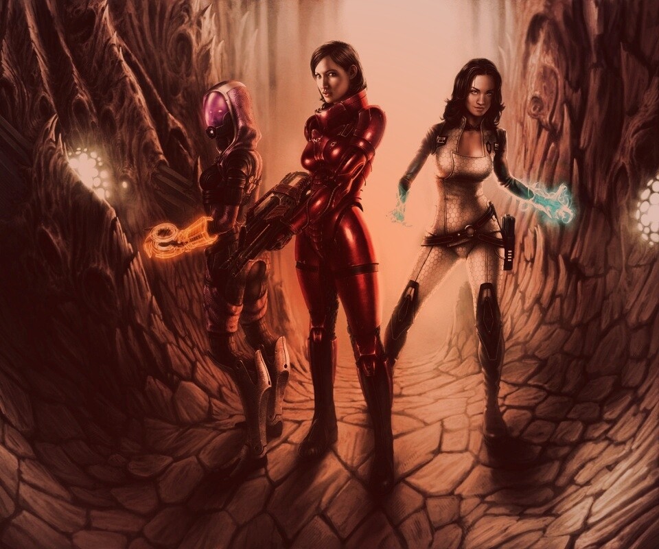 Девушки mass effect обои
