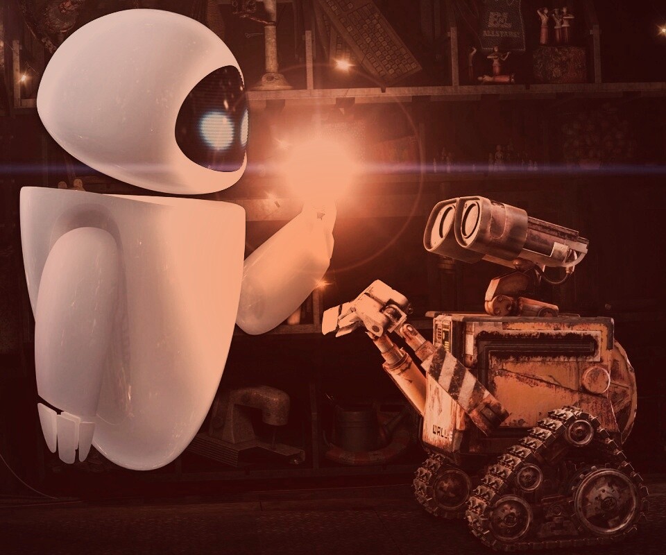 WALL-E и Ева обои