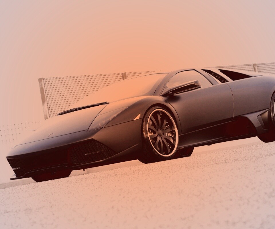 Lamborghini Reventon черного цвета обои