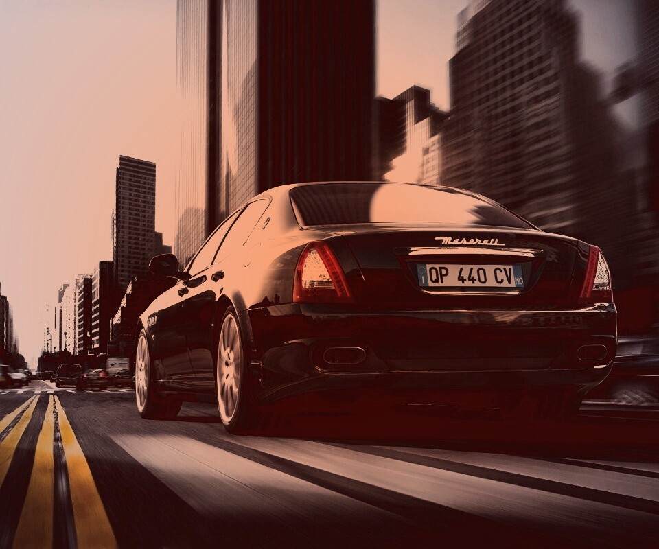 Maserati Quattroporte в городе обои