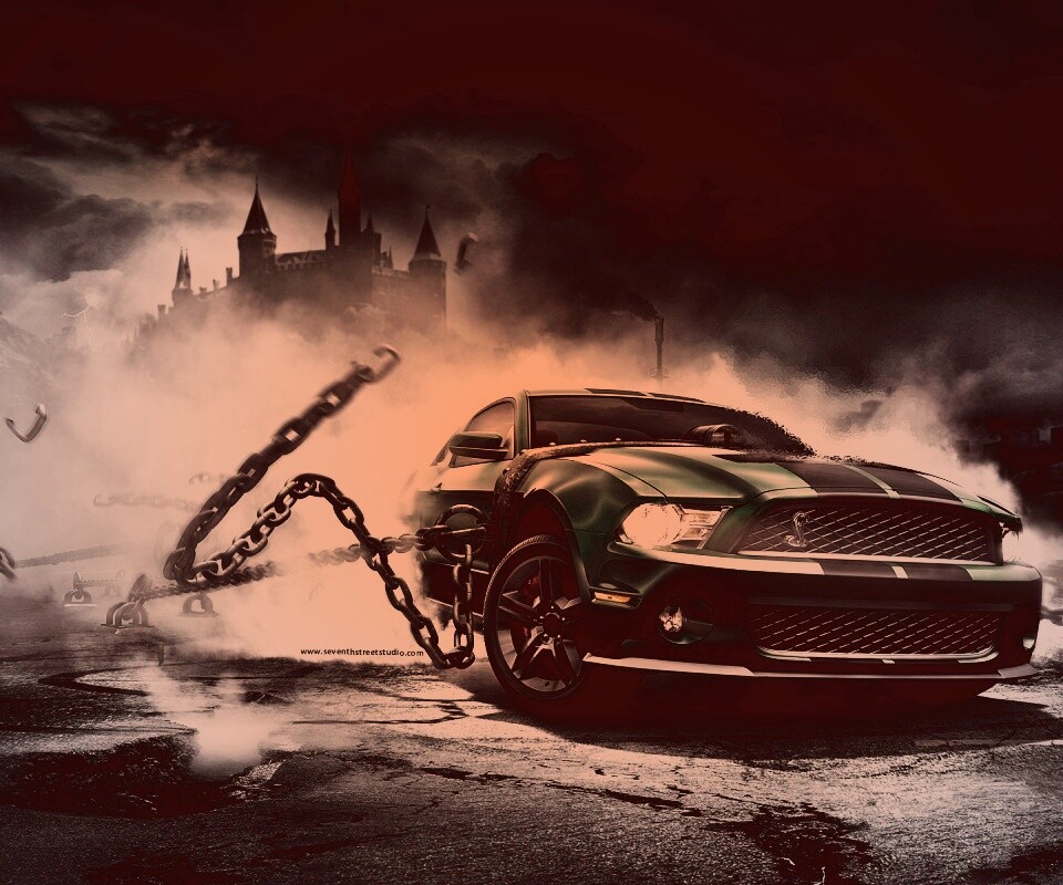 Ford Mustang рвёт цепи обои