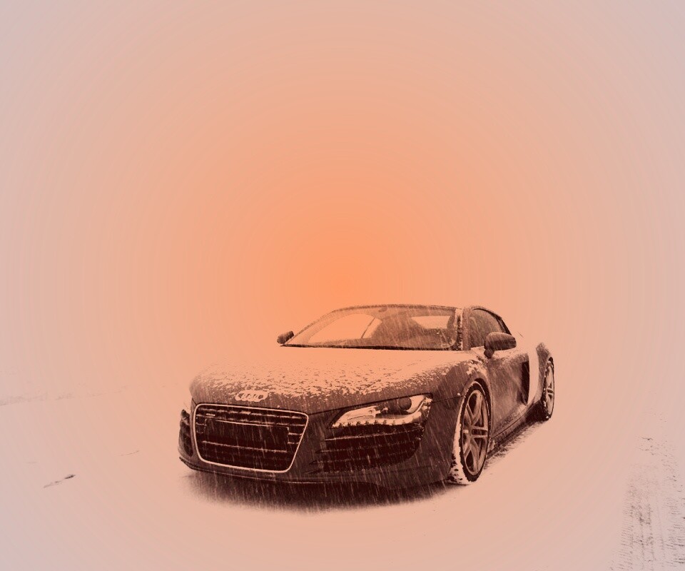Audi R8 зимой обои