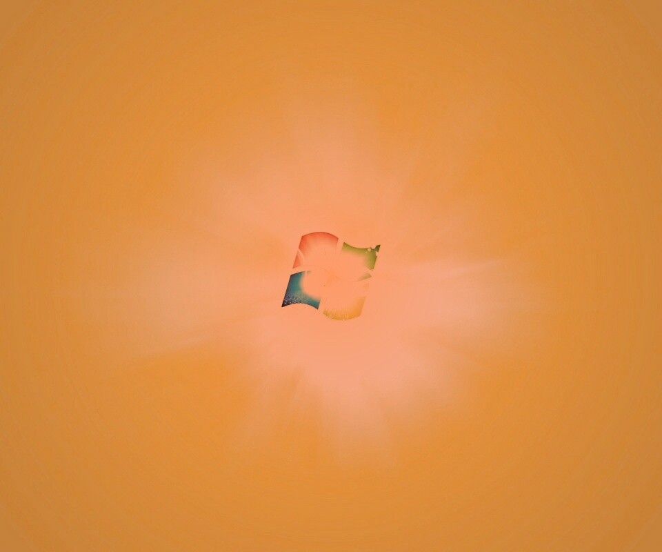 Яркий желтый логотип Windows 7 обои