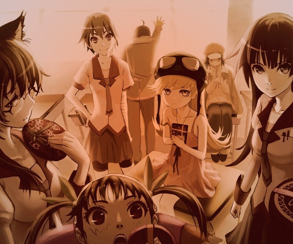 Девушки из Bakemonogatari обои