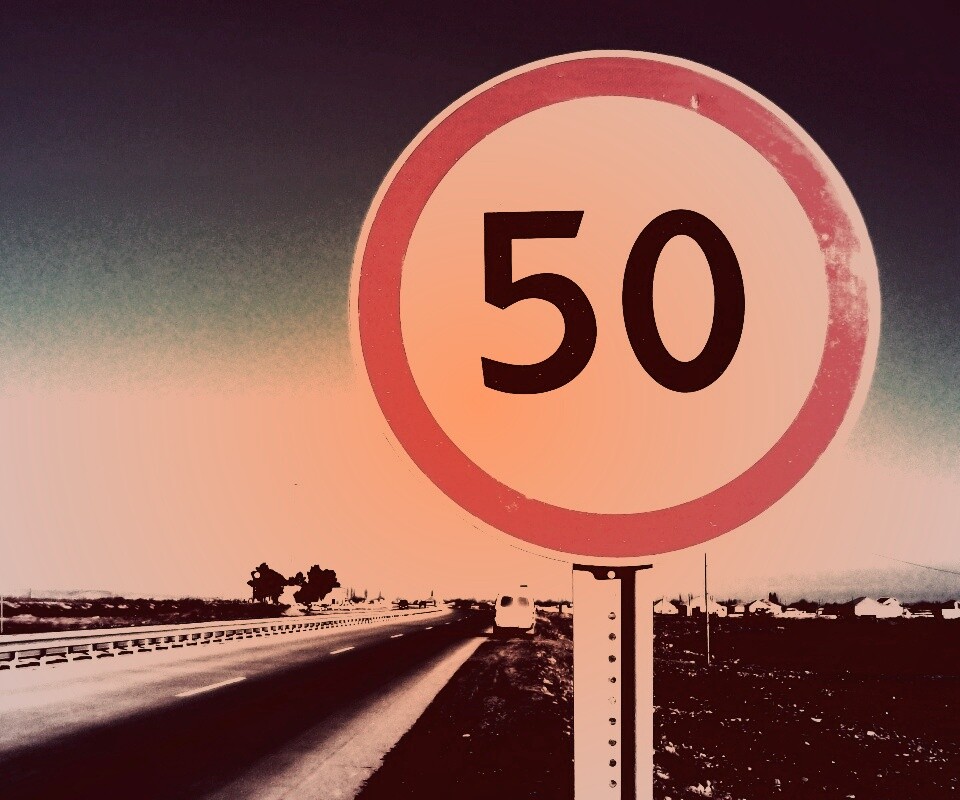 Ограничение скорости 50 км/ч обои