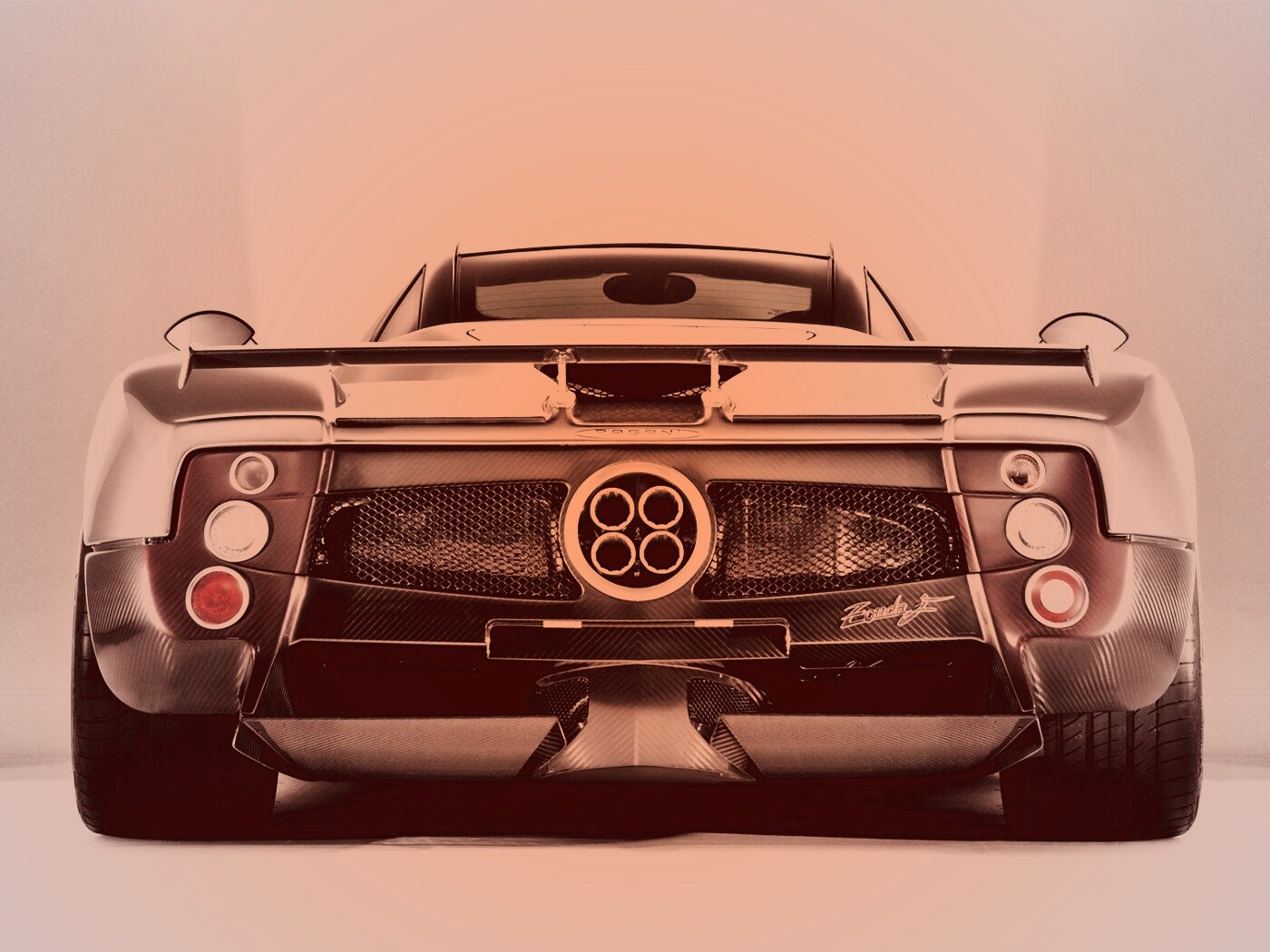 Pagani Zonda сзади обои