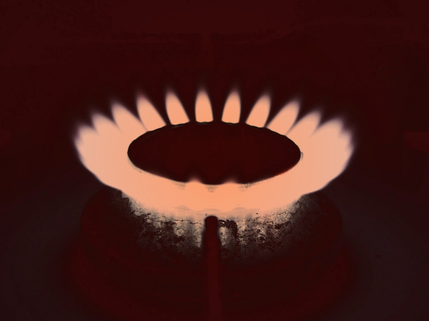 Огонь газовой конфорки обои