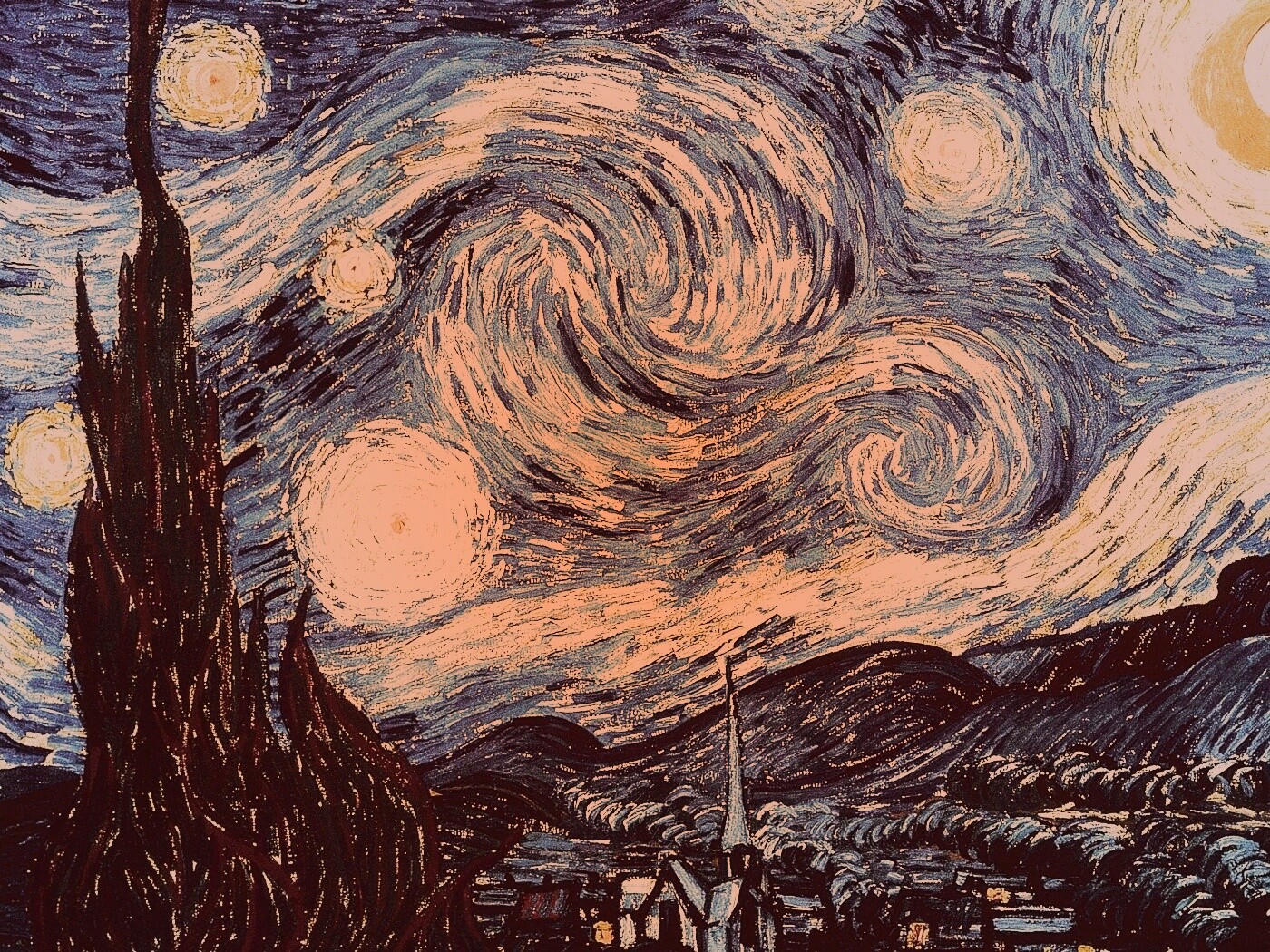 Рисунок города маслом обои